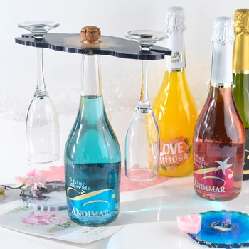 

3pcs DIY Epoxy Resin Mold Coaster Red Wine Tray Wine Cup Holder Cup Pad Mold Irregular Silicone Shelf Resin Mold