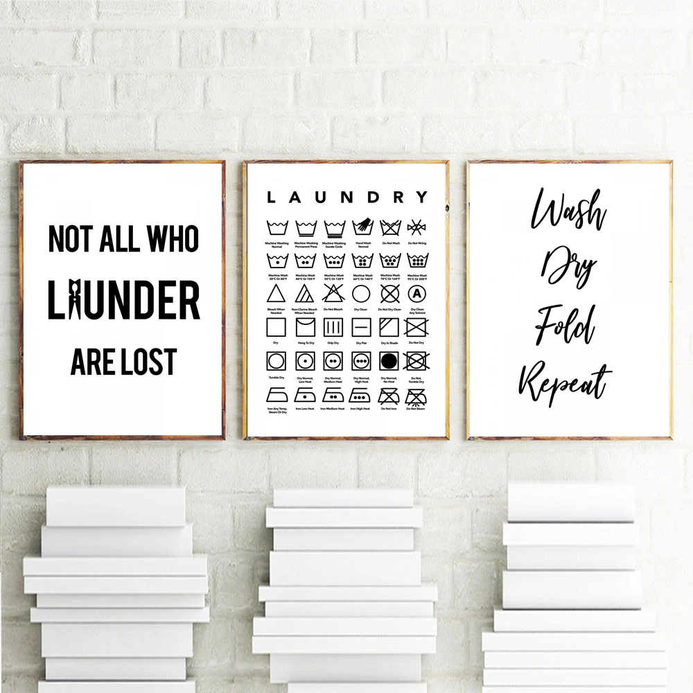 Laundry Today Home Wall Decor Laundry Funny Signs Canvas Prints and Posters  Wash Dry Fold Art Painting Pictures Wall Decoration|Painting & Calligraphy|  - AliExpress