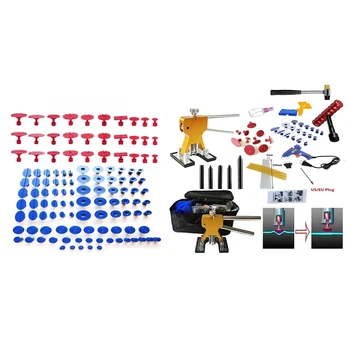 

171Pcs Metal Painless Dent Repair Dent Lifter-Glue Puller Tab 20W Glue Machine Hail Removal Paintless Car Dent Repair Tools Kit