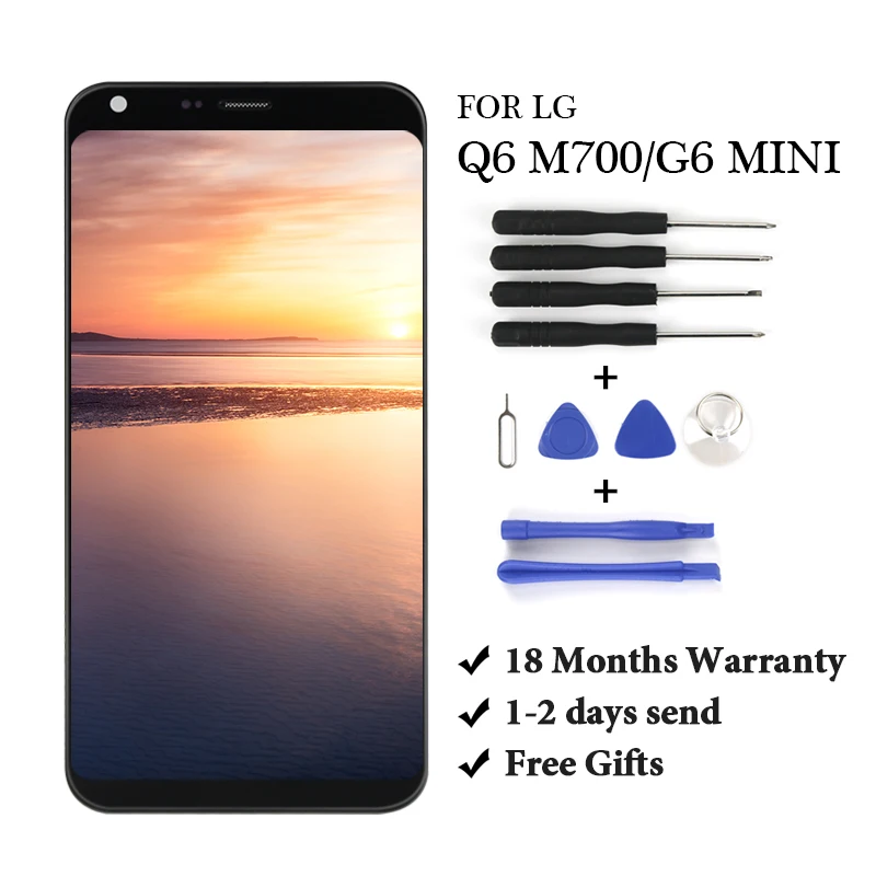 

18 month Warranty For LG Q6 M700 / G6 mini LCD Display+Touch Screen Digitizer Assembly with Gift For LG G6 Display LCD Screen