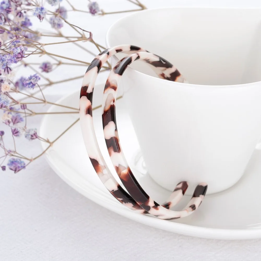 

Big Circle Hoop Earrings for Women Bohemia Acrylic Acetate Vintage Leopard Open Round Statement Earring Jewelry Female Charms