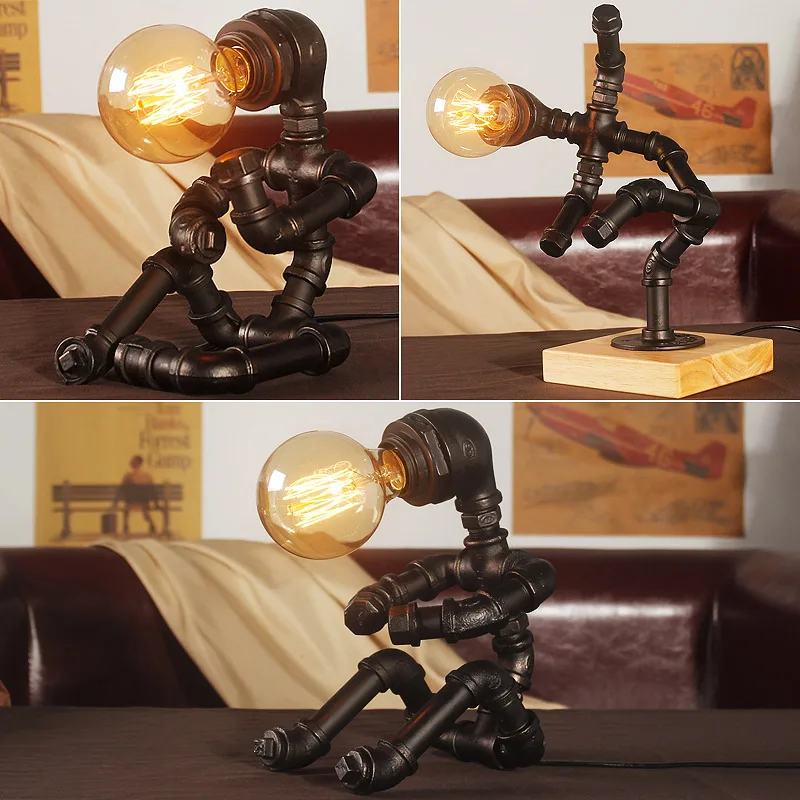 Creative retro table lamp bedside bedroom study small night light Decorative lamp birthday gift tab - 4000556994978