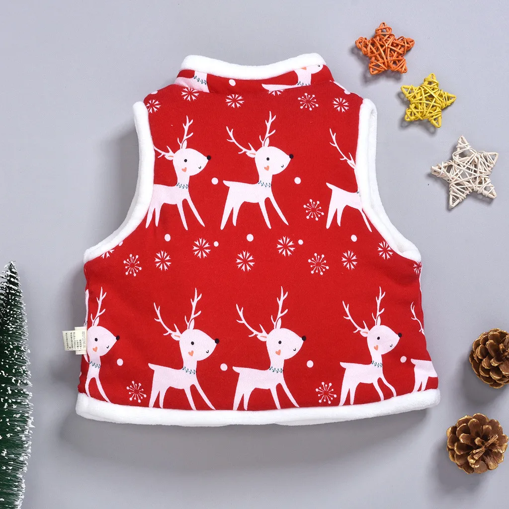 Toddler Kids Baby Boys Girls Coat Jacket Deer Christmas Cartoon Leisure Outwear Xmas Kids Clothes winterjas roupa infantil New