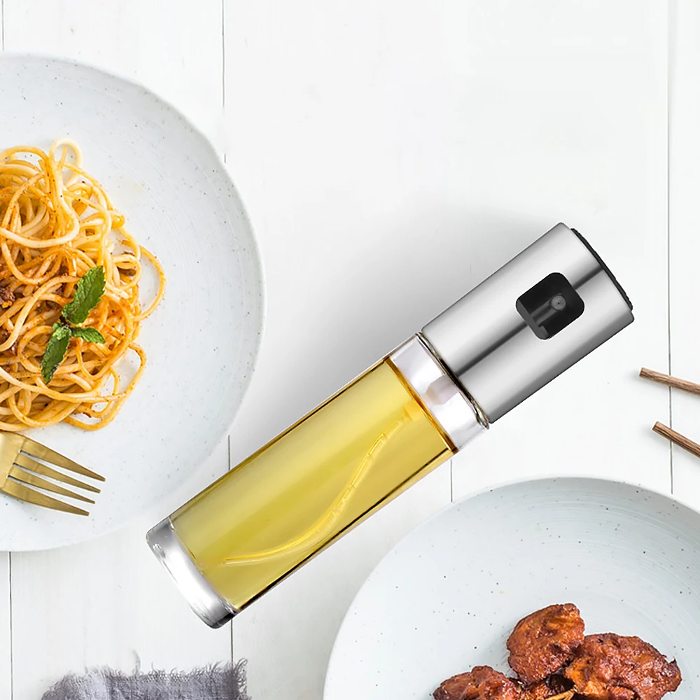 Кухонный стеклянный распылитель оливкового масла, спрей для масла, пустая бутылка для уксуса, диспенсер для масла, для приготовления салата, барбекю, кухонные инструменты