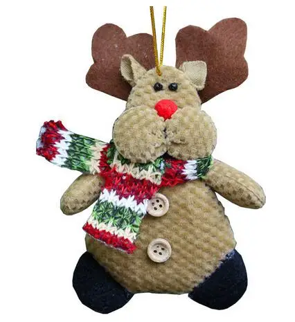 Рождественские украшения, длина 26 см, плюшевая сетка, Санта Снеговик олень, кукла, кулон, рождественские вечерние, подарок на елку, подвесное украшение для дома AM012 - Цвет: 15CM