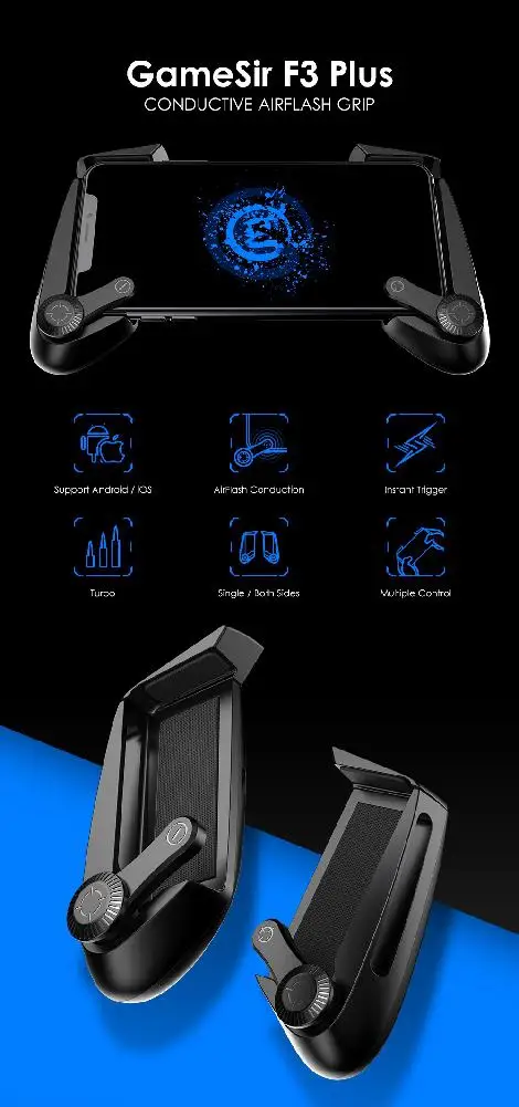  BEESCLOVER Pubg Mobile Gamepad with Response Buttons Gaming Controller for Android / IOS
