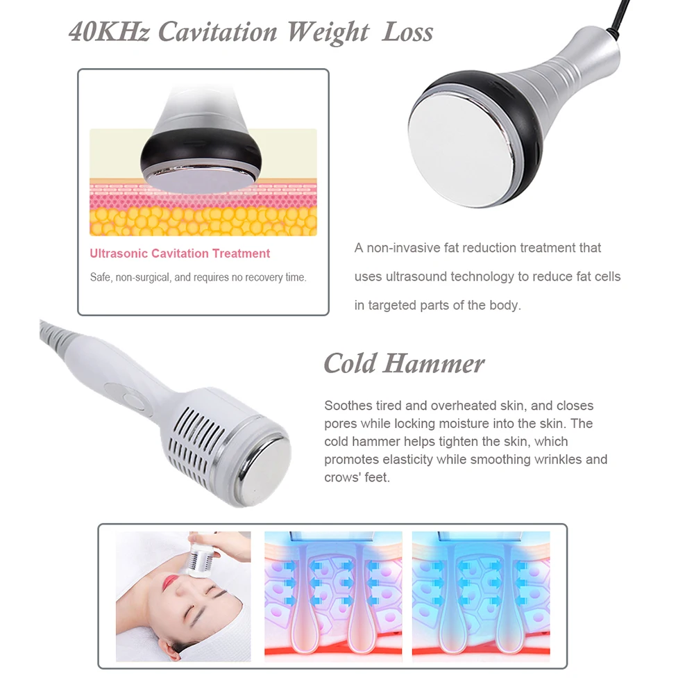 Replace Wands 9 in1 Lipo Laser Fat Reduce Radio Frequency Cavitation RF Body Slimming Face Skin