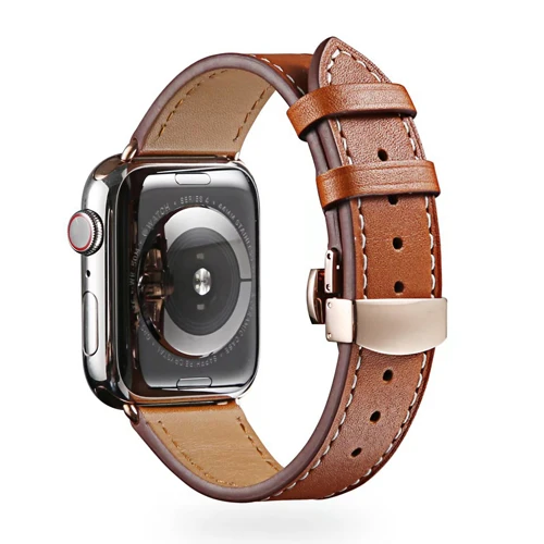 Бабочка Туфли с ремешком и пряжкой для наручных часов Iwatch, 4/3/2/1 ремешок для наручных часов Apple Watch, версии 3, 4 года группа 44 мм 40 мм, 42 мм, 38 мм, версия ремень из натуральной кожи браслет - Цвет ремешка: 3