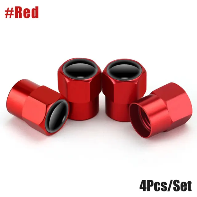 4pcs Metal Valve Caps Car Wheel Tires Accessories Stems Covers For Hyundai I10 I20 I30 I40 IX20 IX35 Tucson Solaris Accent Azera Red