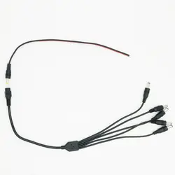 DC power Pigtail cable + DC 1 Female to 5 Male выход мощность сплиттер кабель Y адаптер для камер видеонаблюдения