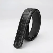 

Alligator Belly Skin Men's Luxury Belt Women Genuine Leather Fashion Smooth Plate Buckle Belt High Quality Trend Casual Belt