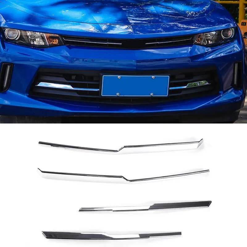 ABS Хром Передняя средняя Решетка Вставка полоса отделка для Chevrolet Camaro