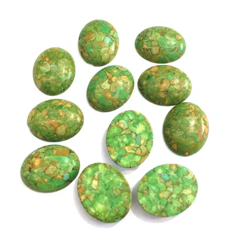 

Natural Stones Green Turquoise Jade Stone Cabochon Crystal No Hole Beads for Making Jewelry DIY Ring Accessories Loose beads