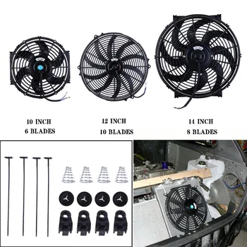 

car Electric Fan 10/12/14 Inch Electric Fan 12V Radiator Oil Cooling Car Truck Boat high performance electric cooler fan 20Arl6