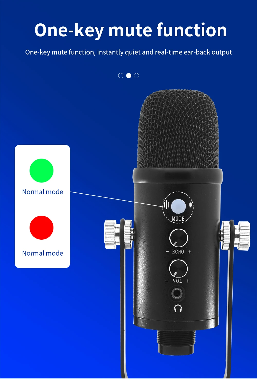 TISHRIC Professional Condenser Microphone with Bracket Live Desktop Microphone with Sound Card USB Karaoke Singing Microphone bluetooth microphone