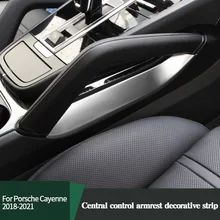 

Central Control Armrest Decorative Strip For Porsche Cayenne 2018-2021 Stainless Steel Scratch Resistant Accessories
