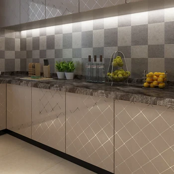 

Self-adhesive waterproof wallpaper paint bathroom kitchen cabinet countertop contact paper PVC furniture renovation wall sticker