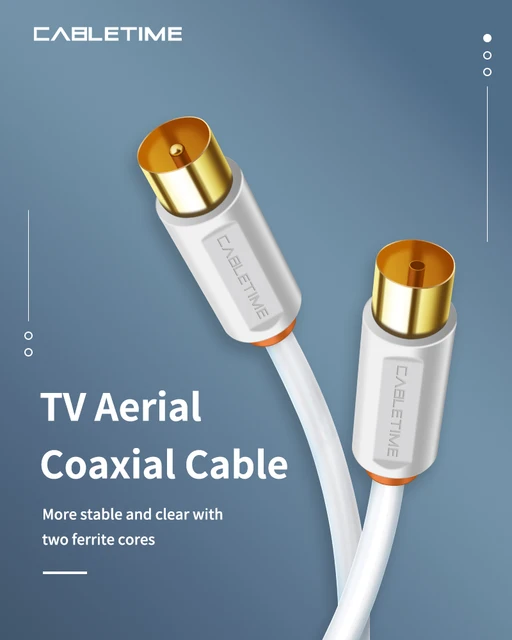 CABLETIME-Cable de vídeo M/F 3C2V para televisión de alta definición, antena  de alta calidad, línea de TV Digital STB, N314 - AliExpress