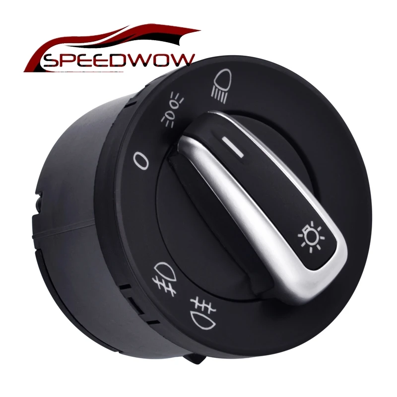 Кнопка переключения фар SPEEDWOW для VW Golf 5 6 GTI Mk5 Mk6 Jetta 5 6 Passat B6 Touran Tiguan OEM 5ND 941 43 5ND941531A - изображение