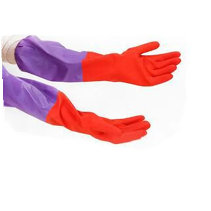 Kitchen Rubber Cleaning Gloves with Warm Lining Household Thickening PU Waterproof Dishwashing Latex Glove Large Apr10 (5)