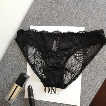 

SP&CITY Unique Shell Design Sexy Underwear Women Lace Transparent Panties Hollow Out Lace Briefs Solid Seamless Thongs Lingerie