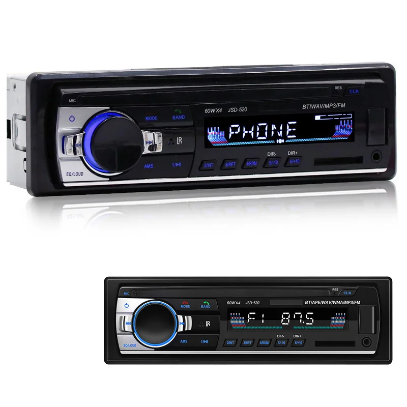 Автомобильный MP3 Bluetooth hands-free вызов Автомобильный MP3-плеер u диск карта радио