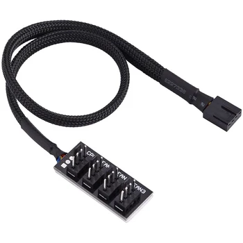 

PWM Fan Hub, 4-Pin Computer CPU / Chassis Fan Power Multiplexer Connector Cable Adapter for Computer Radiator Fan