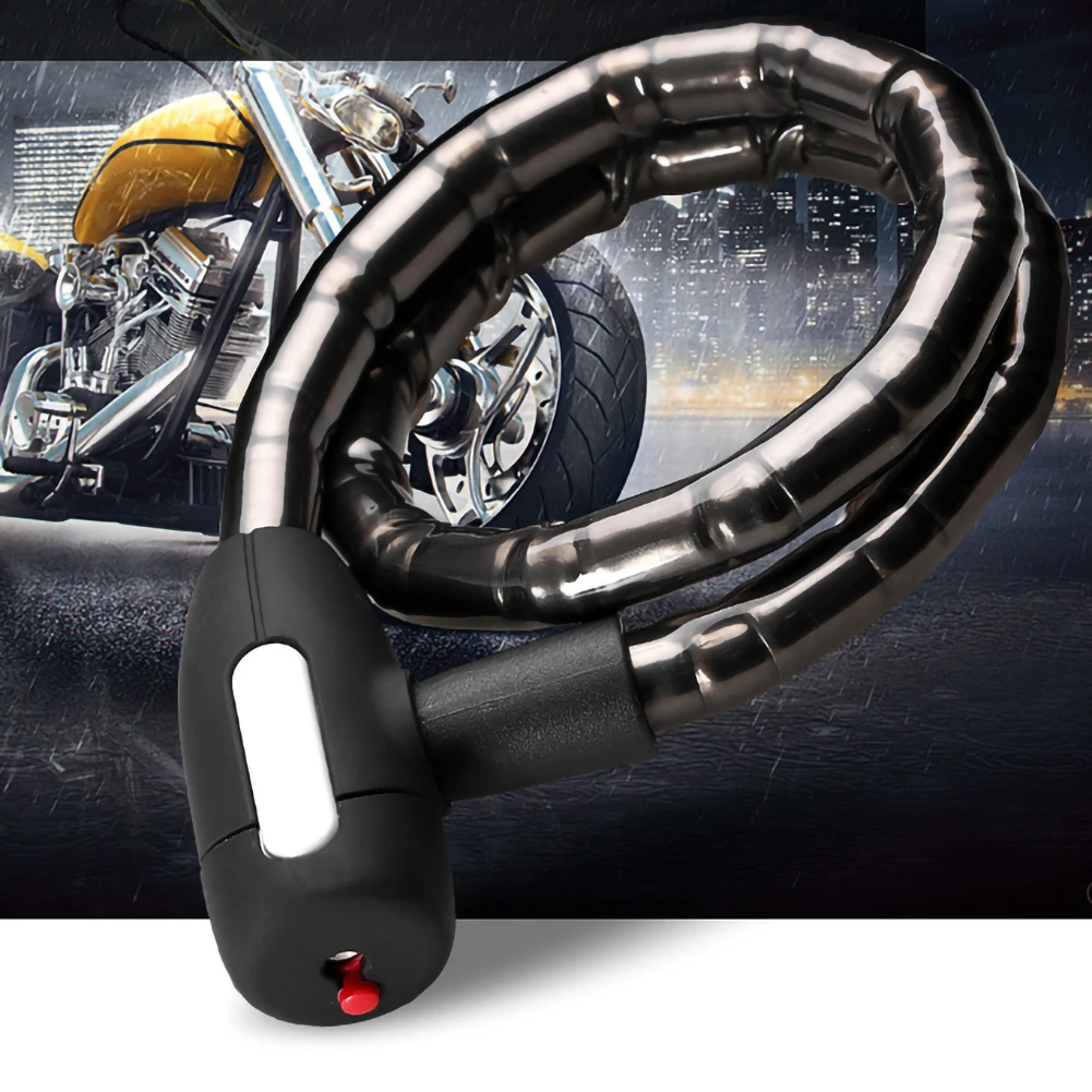 

Bicycle Lock Anti-theft Steel Cable Lock 85cm Waterproof Motorcycle Mountain Bike Bicycle Safety Lock with Illuminated Key