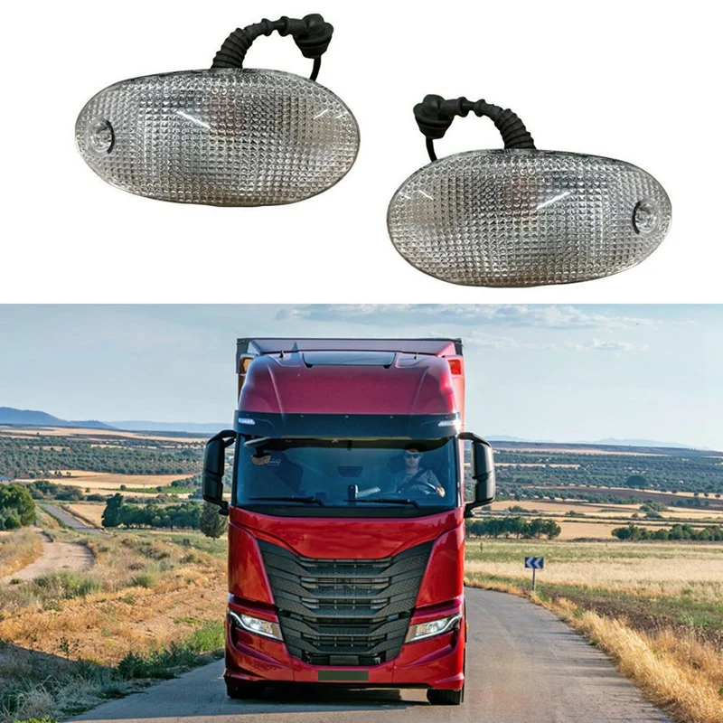 2Pcs 24V Truck LED Sun Visor Light Sunshade Light Marker Light for