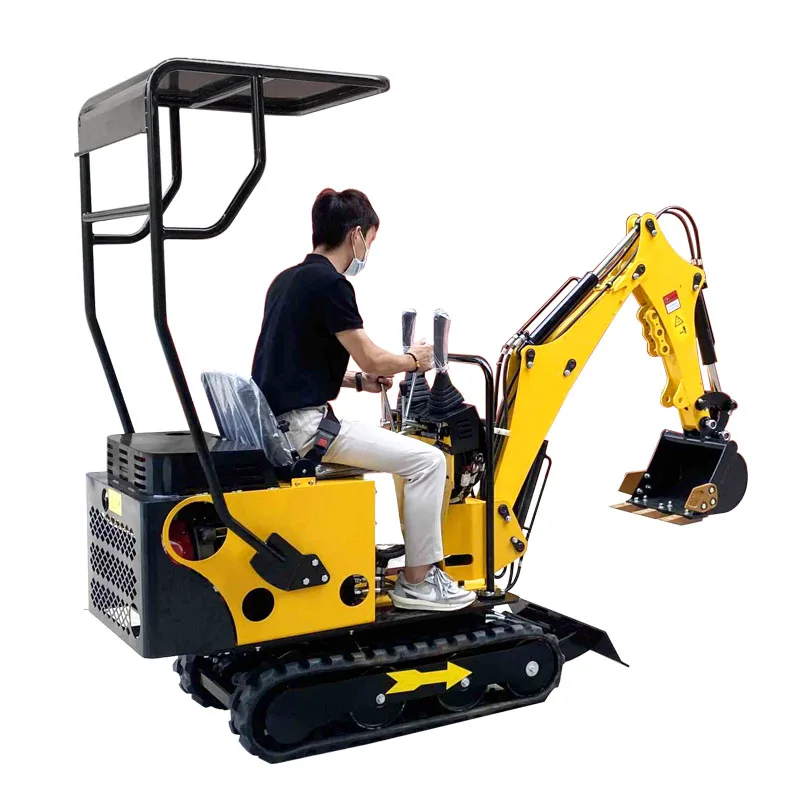 Excavators 360° Rotate Towable Backhoe 0.8ton Mini Excavator With