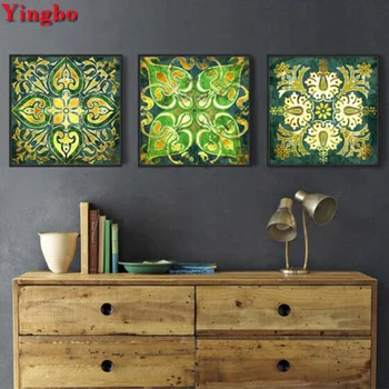 

5D DIY Diamond painting accessories mandala Cross Stitch Diamond Embroidery triptych painting rhinestone mosaic pattern 3pcs/set