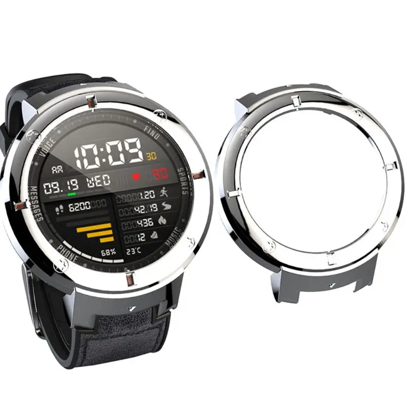 Металлическая крышка от царапин сменная клейкая Крышка для 46 мм Samsung Galaxy Watch Gear S3