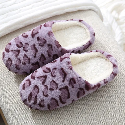 Winter Home Slippers Women Cotton Floor Shoes Plush Indoor Slippers Shoes Women Men Couple Warm House Slippers Bedroom