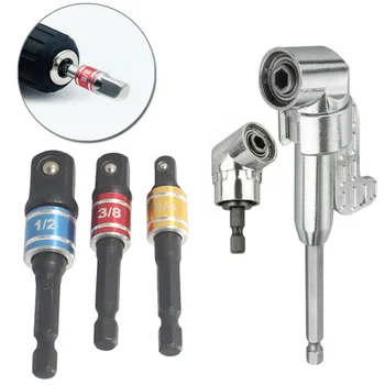

5Pcs Right Angle Drill Driver Extension Power Screwdriver Socket Adapter Parts