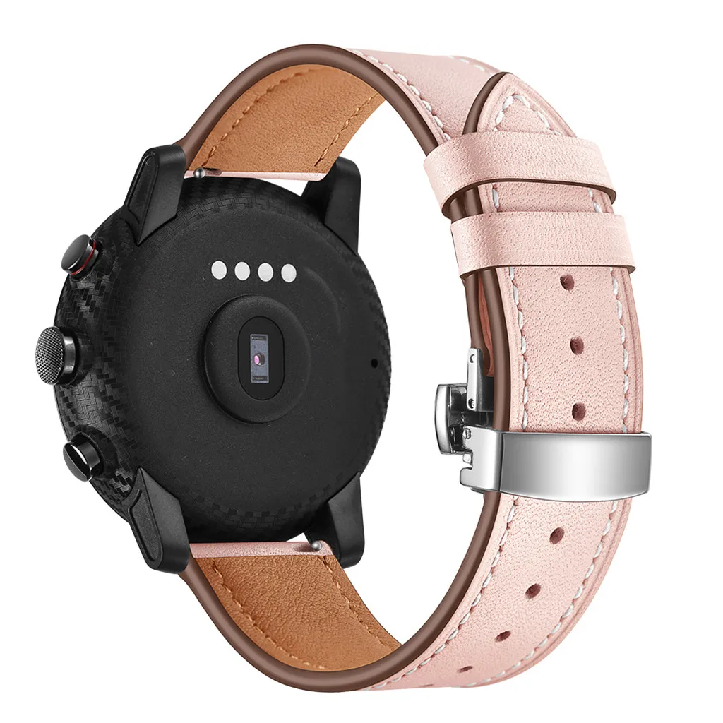 Роскошный кожаный ремешок для Xiaomi Huami AMAZFIT 2/2S Stratos, сменный Браслет, стальной ремешок с пряжкой, браслет на запястье
