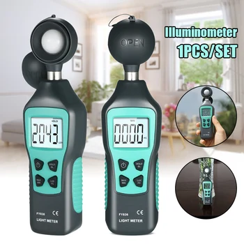 

FY836 Portable Digital Lux Meter LCD Display Handheld Luminometer Photometer Light Meter Max 200000 Lux CLH@8