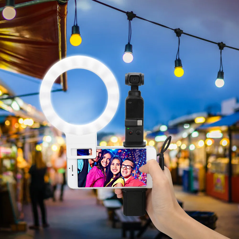 Fill Light for Osmo Pocket There Are Three Light Mode Options Built-in Rechargeable Battery Fill Light In Low Light