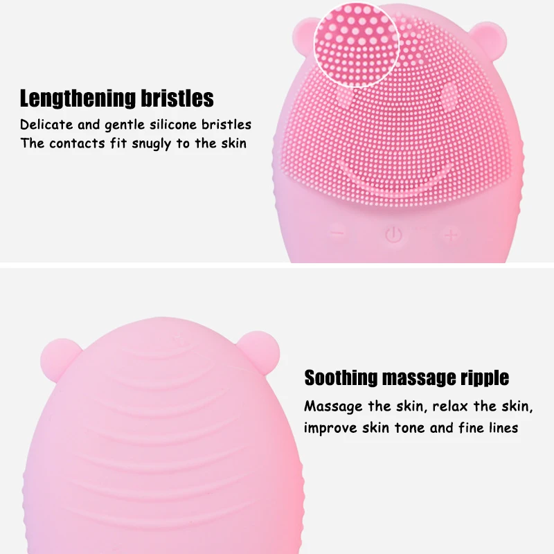 Ultrasonic Skin Scrubber Remove Blackhead Pore Cleanser Mini Face Cleaning Brush Electric Washing Brush Massage Machine