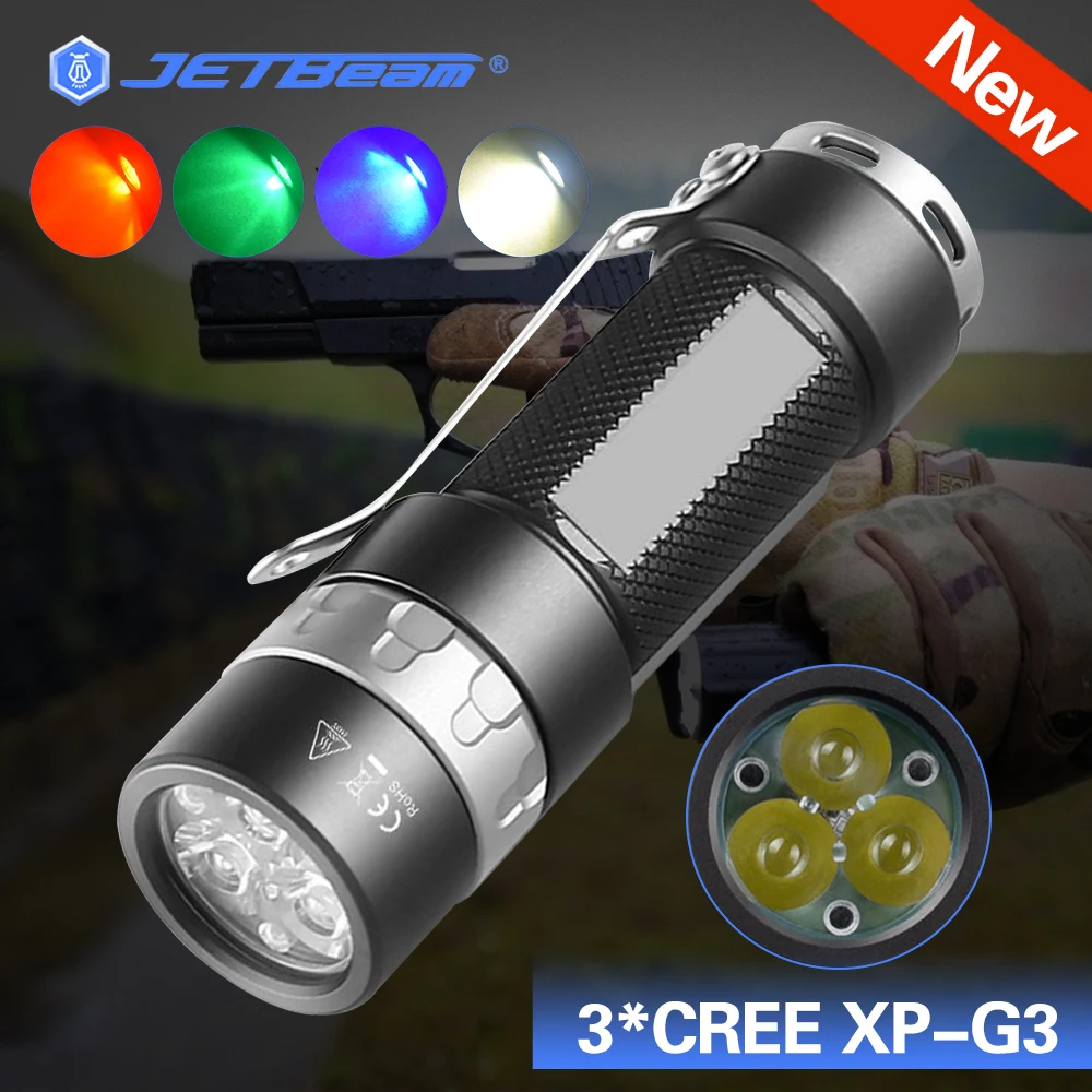 Фонарики Jetbeam RRT03 из нержавеющей стали с поворотным управлением для