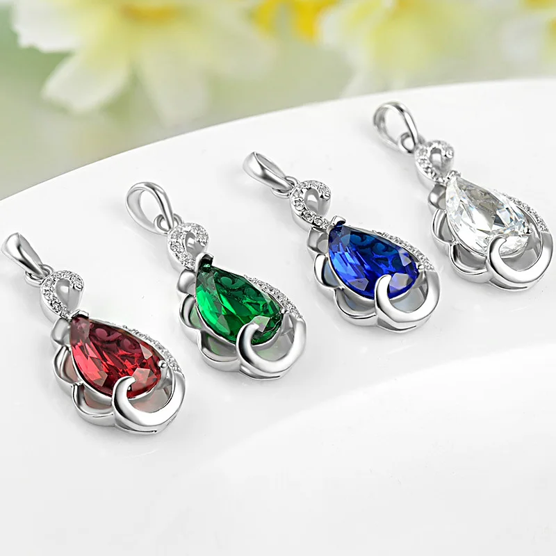 Серебряное ожерелье 925 красный кулон из натурального камня ожерелья подвески кулон цепь женское ожерелье женские ювелирные изделия подарок на свадьбу