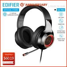 اديفير G4 برو USB سماعة الألعاب مع الظاهري 7.1 الصوت المحيطي RGB أضواء ماجيك صوت وظيفة قابل للسحب ميكروفون طويل الذراع(China)