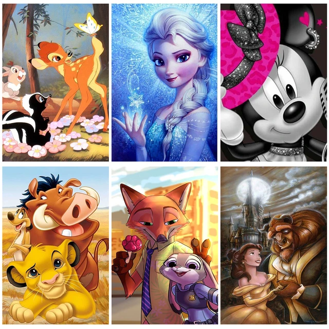 5D Diamond Painting Disney Princess Circle Collage Kit