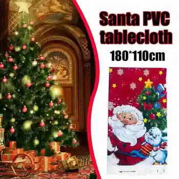 

Home Tablecloth Christmas Decoration Santa Claus Tablecloth Cloth Christmas Art Rectangular Tablecloth Tablecloth Waterproo P9P0
