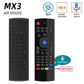 

MX3 MX3-L Backlit Air Mouse Universal Smart Voice Remote Control 2.4G RF Wireless Keyboard for Android tv box H96 Max X96 mini