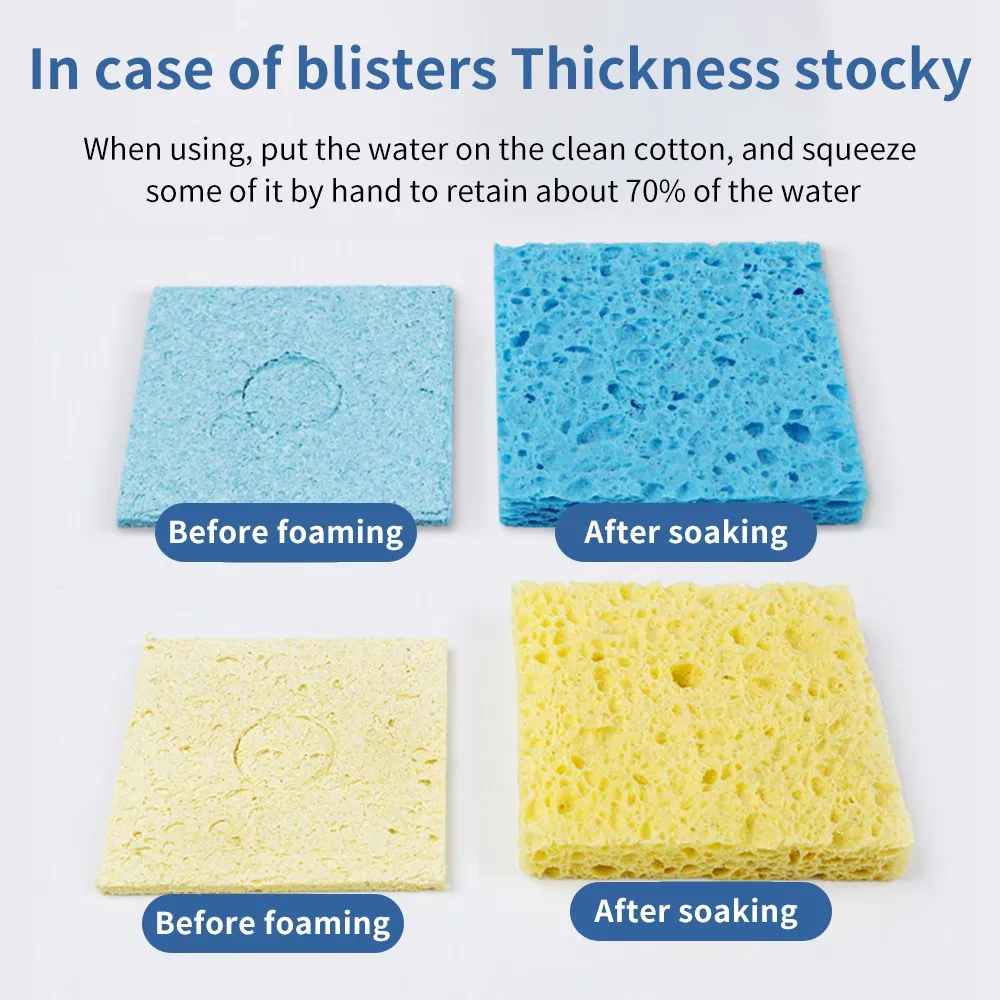 1/5PC Cleaning Sponge For Electric Welding Soldering Iron Tip