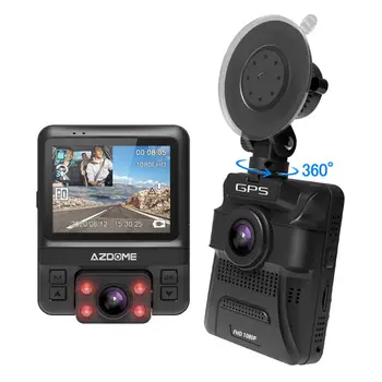 

Original AZDOME GS65H Car DVR Mini Dual Lens Dash Cam Built in GPS Full HD 1080P Car Camera Night Vision For Uber Lyft Taxi