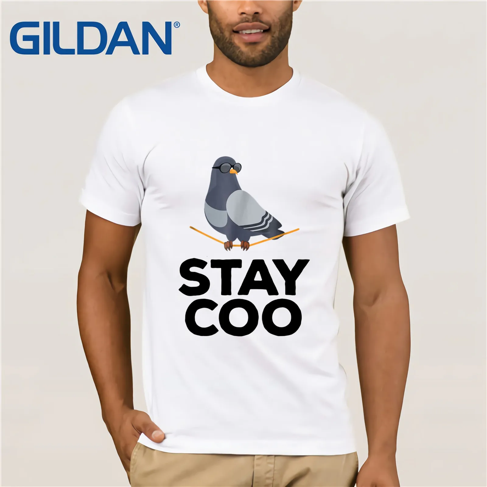 Stay Coo Bird T Shirt Birding забавная Классная рубашка с голубем 2019 Летняя мужская футболка с коротким рукавом