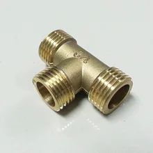 Латунное соединение 4 точки Т-соединитель трубы Т-соединитель соединение воды все Провода Медные тройники трубы соединения