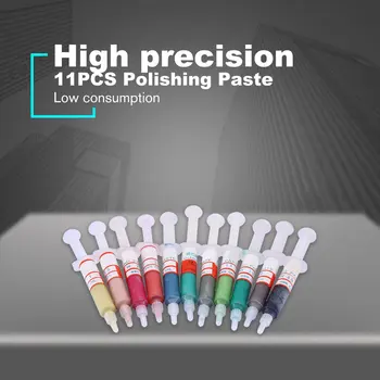 

11pcs Polishing Tool Oil-Soluble Diamond Polishing Paste Compound Syringes Optional Polishing Abrasive Tools