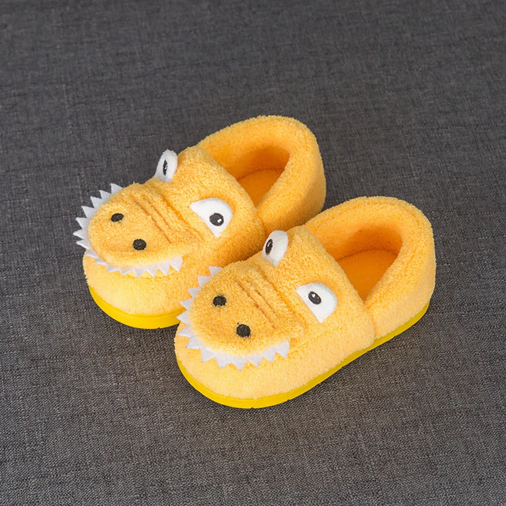 Детская обувь для маленьких мальчиков и девочек; пушистая обувь для маленьких детей; теплые домашние тапочки с милыми животными; зимние детские хлопковые тапочки; Sapato Infantil